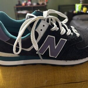 New Balance Black and Teal Athletic Shoes